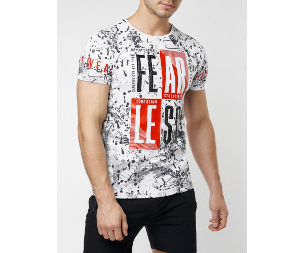 Подростковая футболка белого цвета 220078Bl