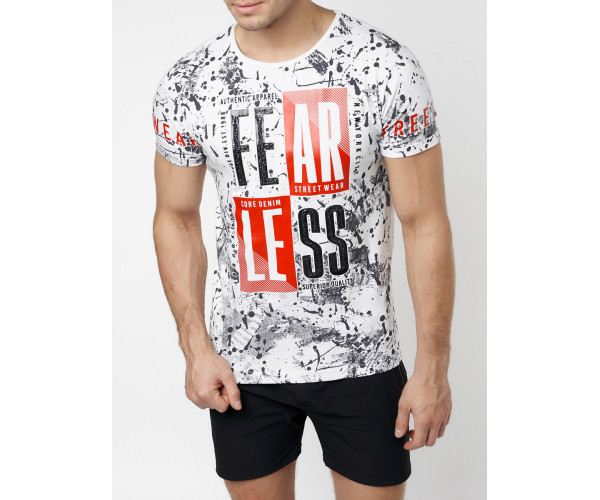 Подростковая футболка белого цвета 220078Bl