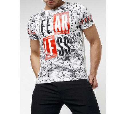 Подростковая футболка белого цвета 220078Bl