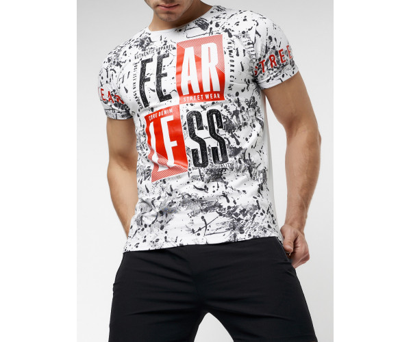 Подростковая футболка белого цвета 220078Bl