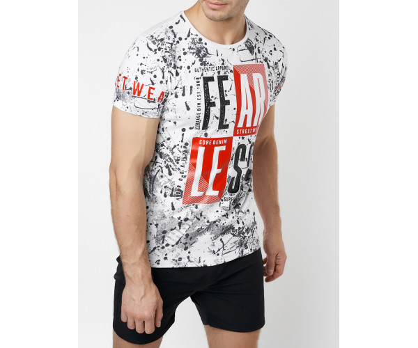 Подростковая футболка белого цвета 220078Bl