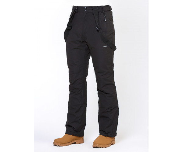 Мужские зимние горнолыжные брюки черного цвета 18005Ch