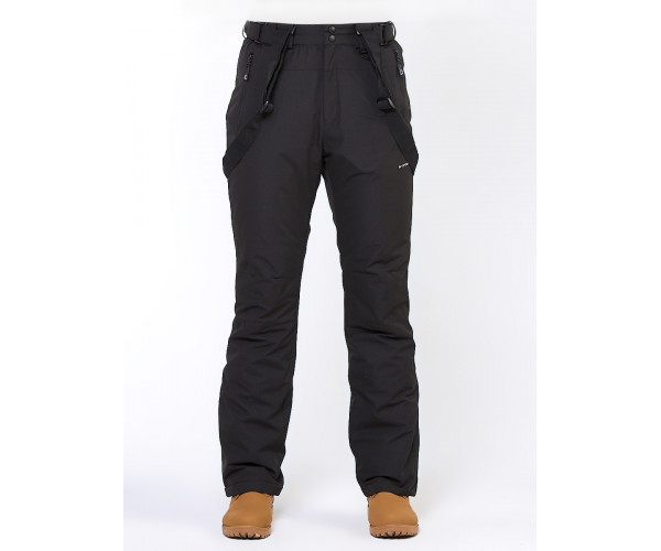Мужские зимние горнолыжные брюки черного цвета 18005Ch