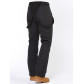 Мужские зимние горнолыжные брюки черного цвета 18005Ch