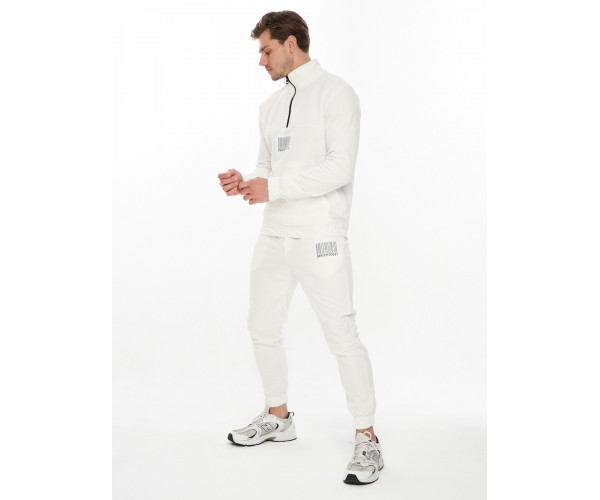 Спортивный костюм анорак белого цвета 9155Bl