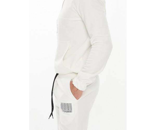 Спортивный костюм анорак белого цвета 9155Bl