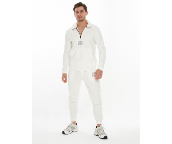 Спортивный костюм анорак белого цвета 9155Bl