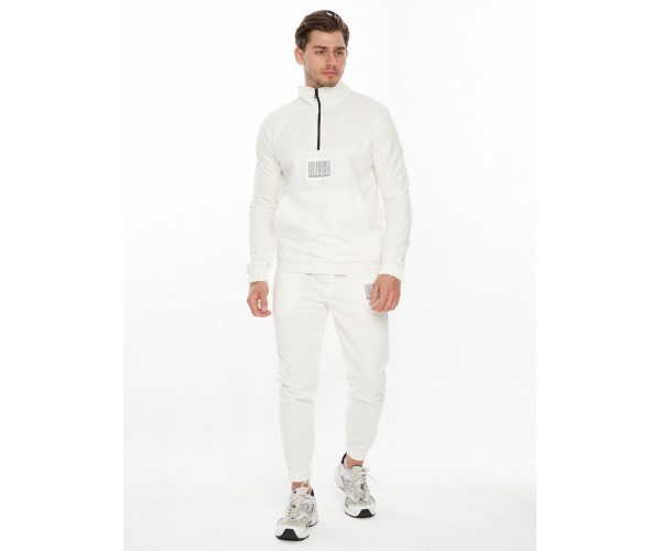 Спортивный костюм анорак белого цвета 9155Bl