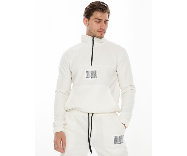 Спортивный костюм анорак белого цвета 9155Bl