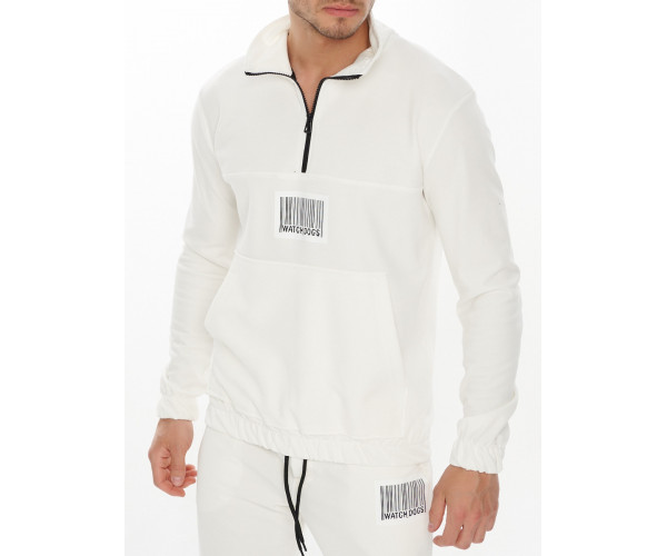 Спортивный костюм анорак белого цвета 9155Bl