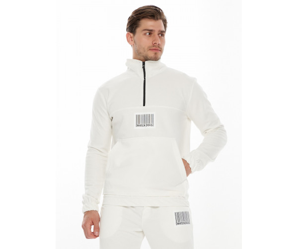 Спортивный костюм анорак белого цвета 9155Bl