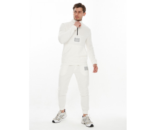 Спортивный костюм анорак белого цвета 9155Bl