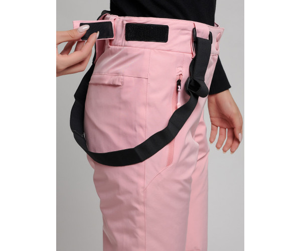 Горнолыжный костюм женский розового цвета 77038R