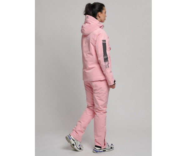Горнолыжный костюм женский розового цвета 77038R