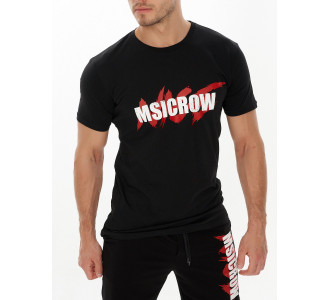Мужские футболки с принтом черного цвета 22013Ch