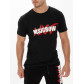 Мужские футболки с принтом черного цвета 22013Ch