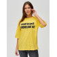 Женские футболки с надписями желтого цвета 76029J