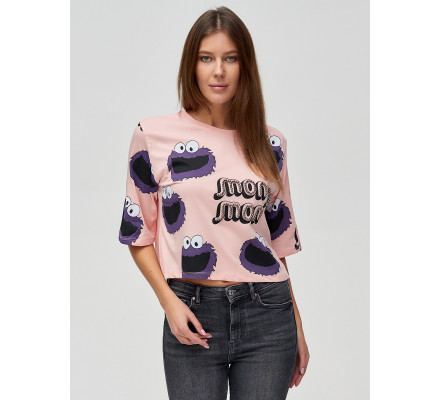 Топ футболка женская розового цвета 14001R