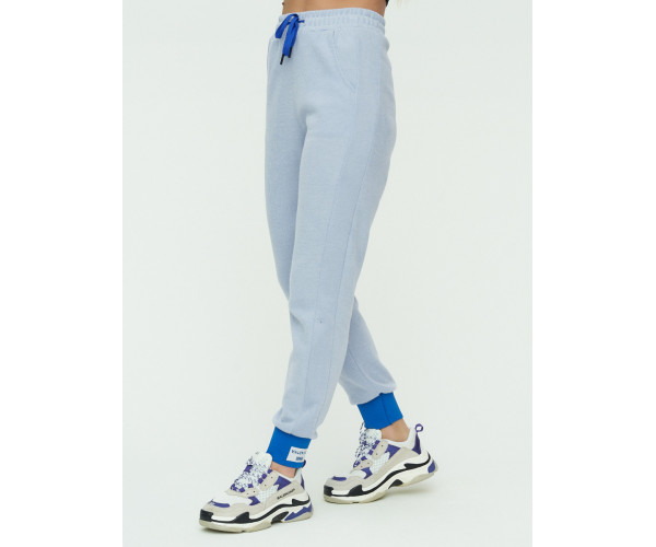 Спортивные брюки женские голубого цвета 1307Gl