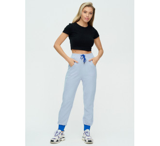 Спортивные брюки женские голубого цвета 1307Gl