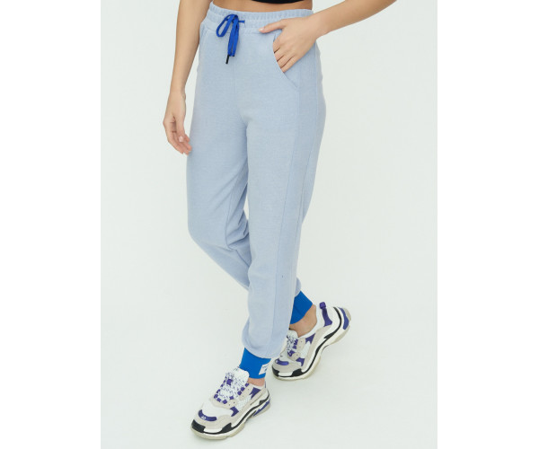 Спортивные брюки женские голубого цвета 1307Gl
