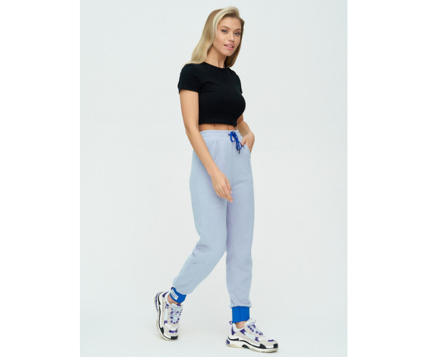 Спортивные брюки женские голубого цвета 1307Gl